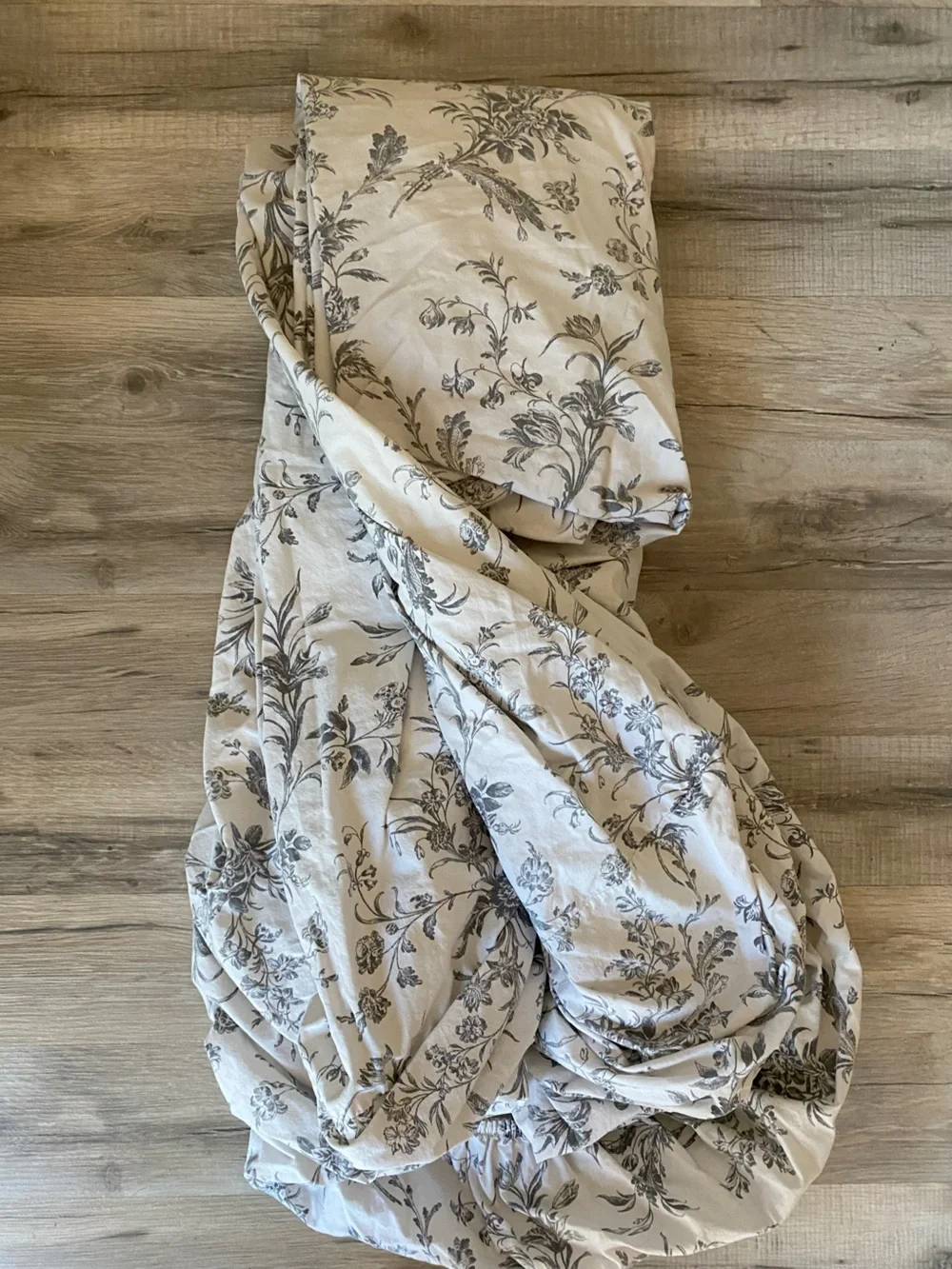 Ikea black grey white Floral fitted sheet Floral Print size Full